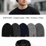 Czapki Męskie_ paczka 12szt _mix kolor 9233931