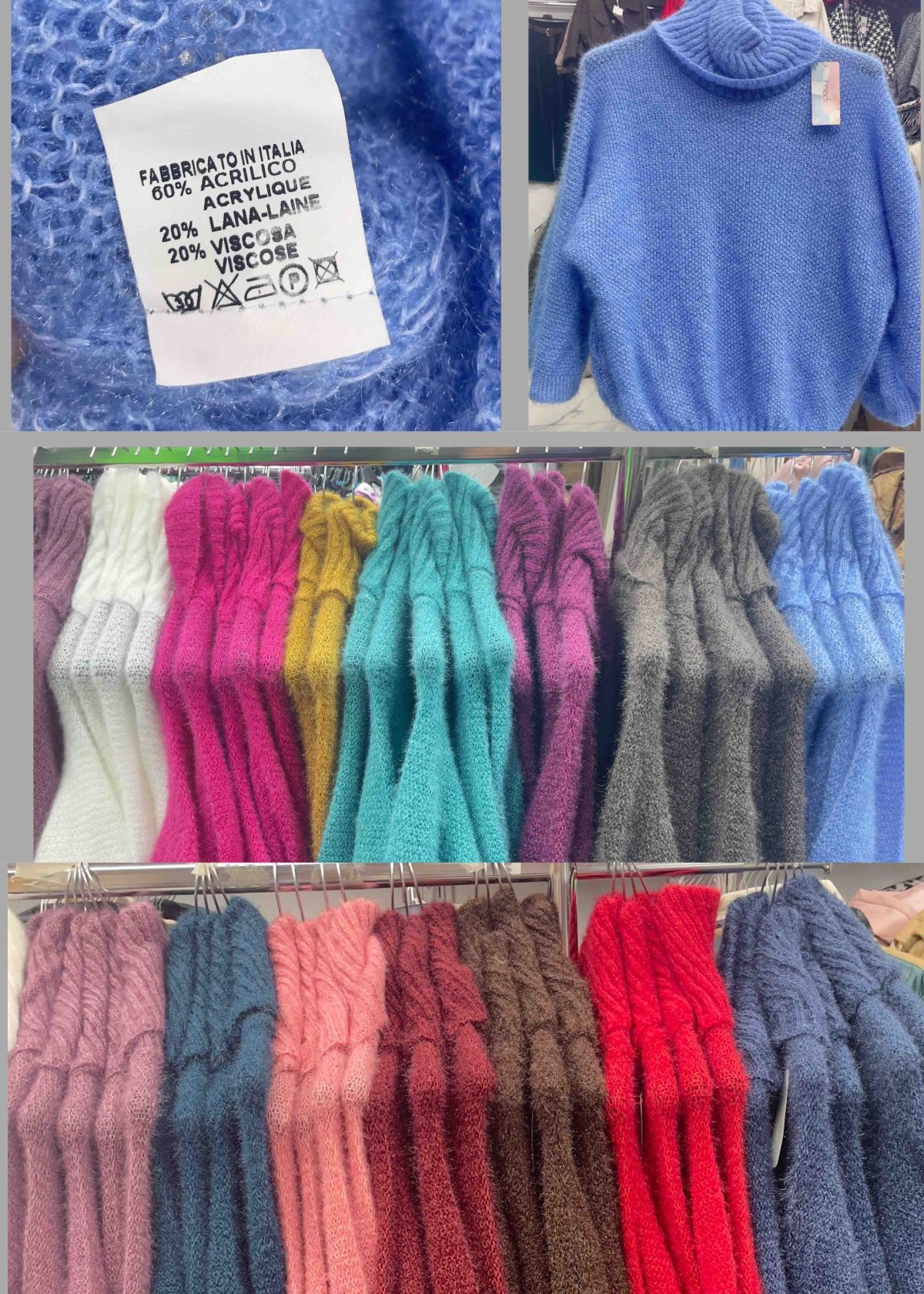 Swetry damskie Włoski _ Size uni_paczka 6szt_mix kolor 9234016