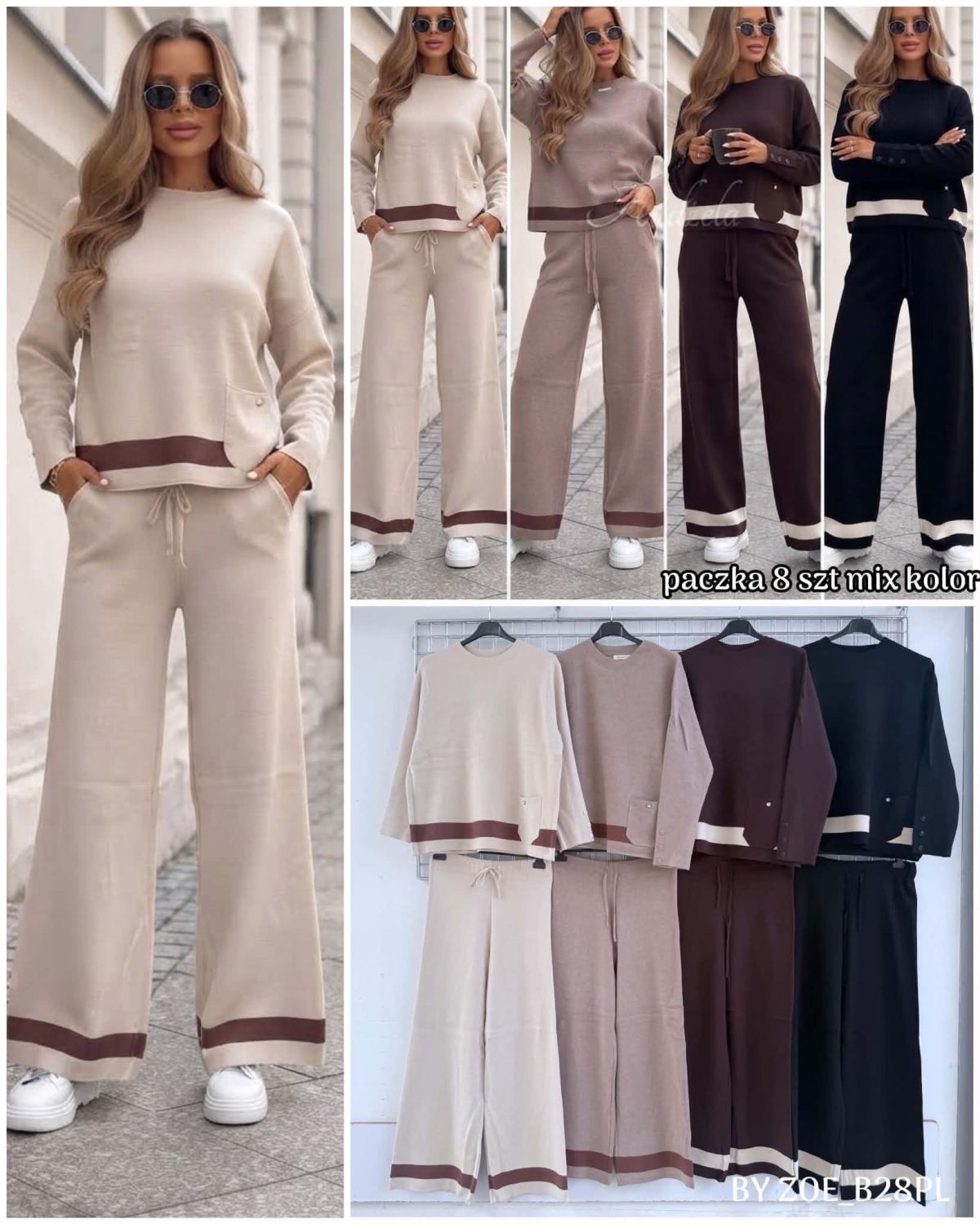 Komplety Damskie Polskie_ size uni_ paczka 8 szt_ mix kolor 9234044