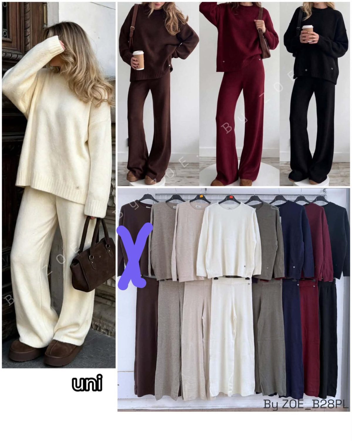 Komplety Damskie Polskie_ size uni_ paczka 8 szt_ mix kolor 9234045