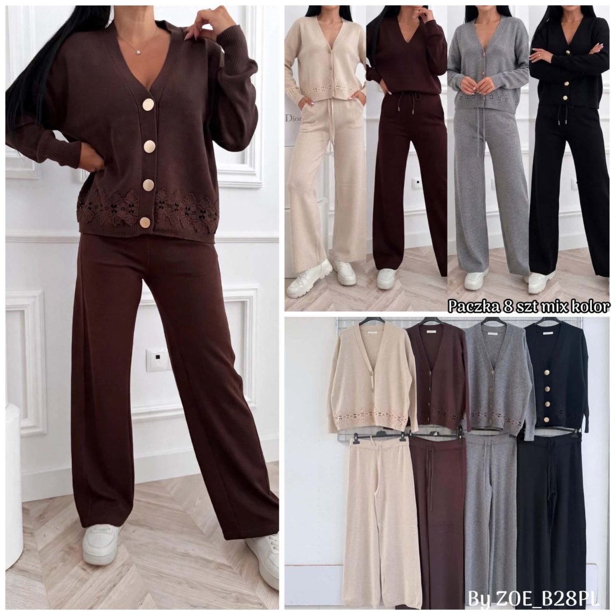 Komplety Damskie Polskie_ size uni_ paczka 8 szt_ mix kolor 9234047