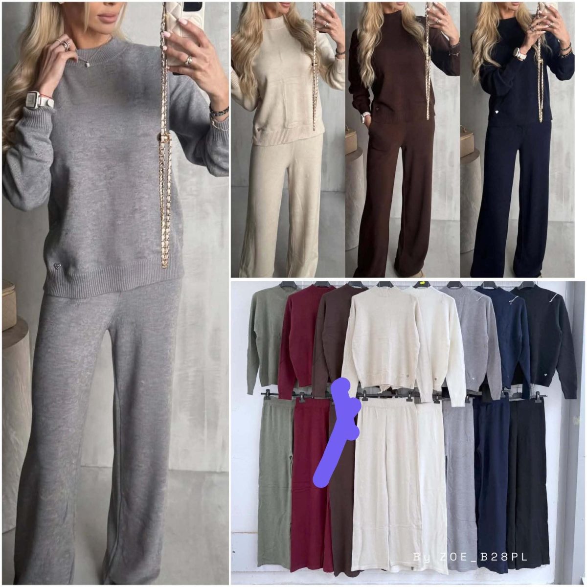 Komplety Damskie Polskie_ size uni_ paczka 8 szt_ mix kolor 9234050