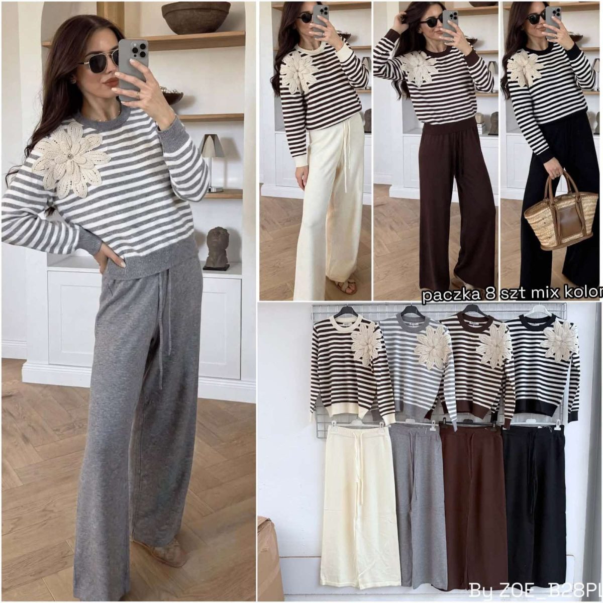 Komplety Damskie Polskie_ size uni_ paczka 8 szt_ mix kolor 9234051