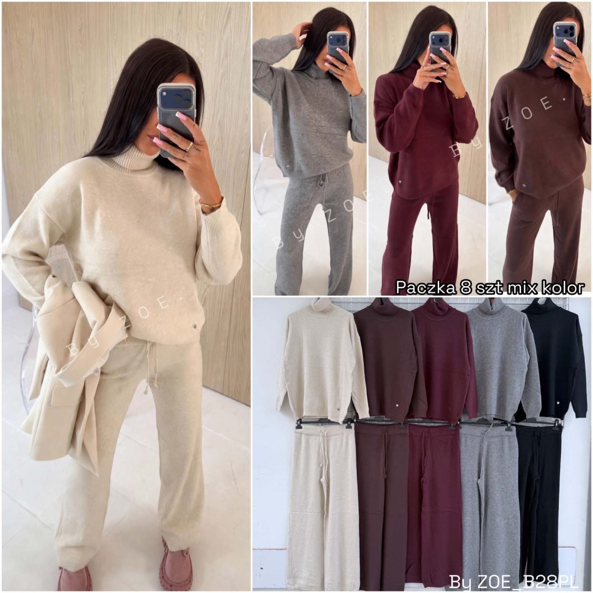 Komplety Damskie Polskie_ size uni_ paczka 8 szt_ mix kolor 9234053