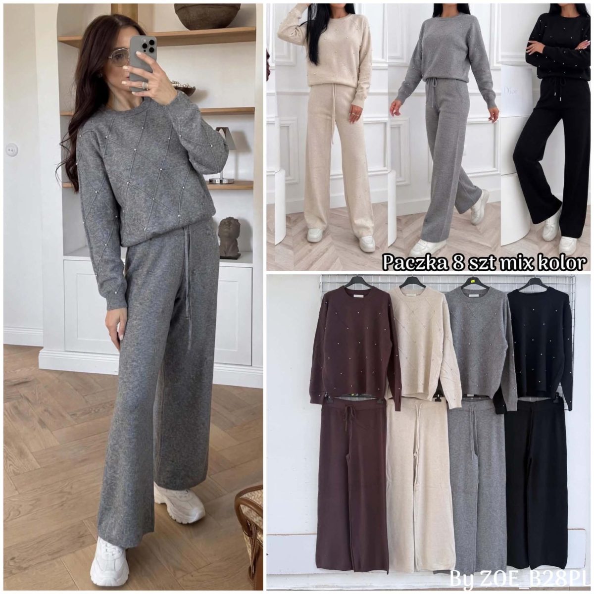 Komplety Damskie Polskie_ size uni_ paczka 8 szt_ mix kolor 9234054