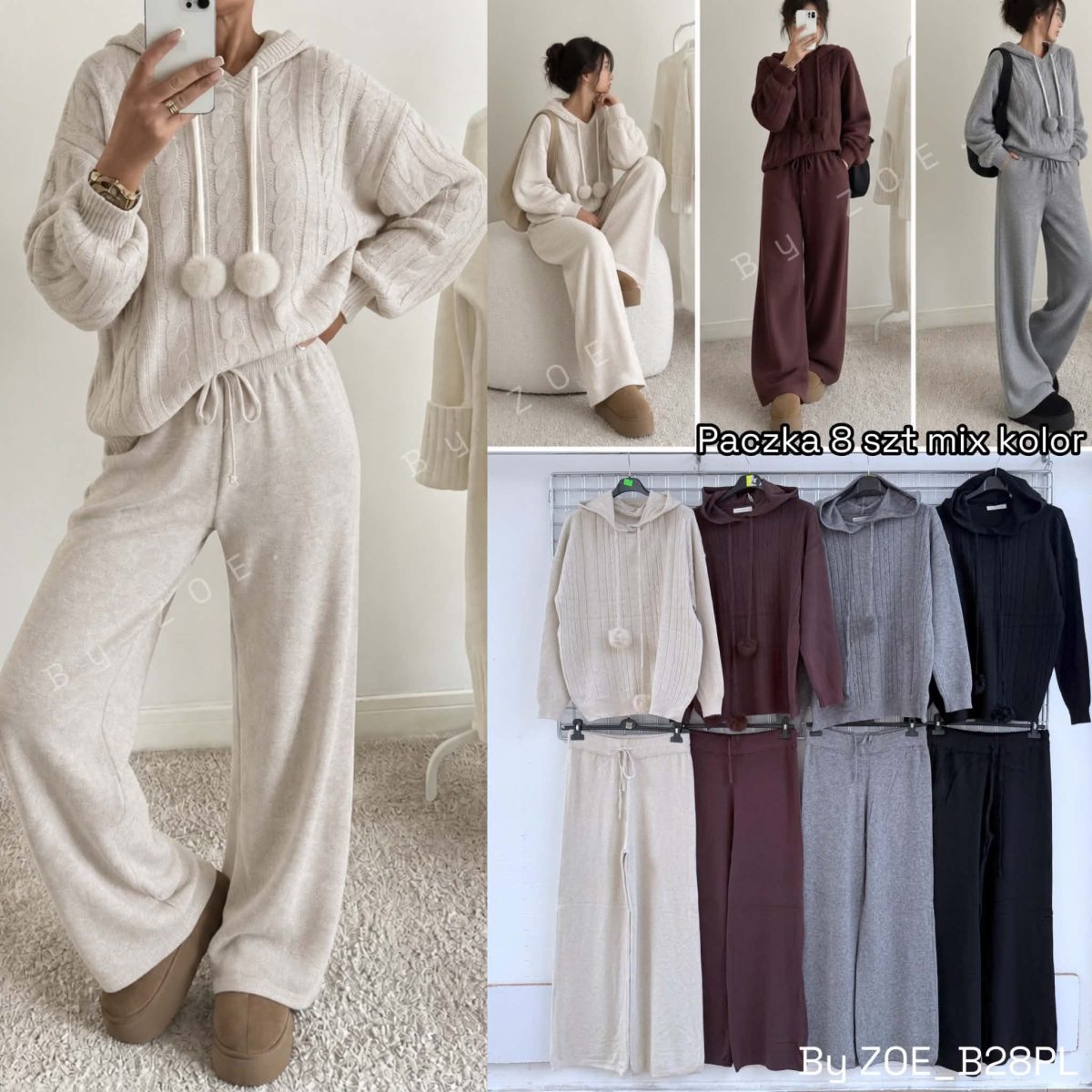 Komplety Damskie Polskie_ size uni_ paczka 8 szt_ mix kolor 9234057