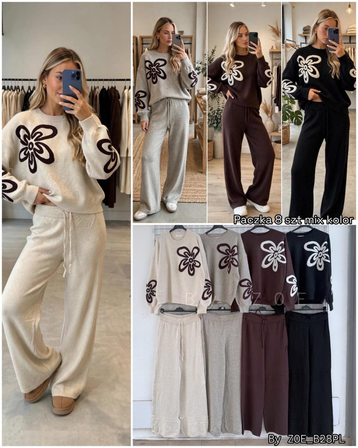 Komplety Damskie Polskie_ size uni_ paczka 8 szt_ mix kolor 9234061