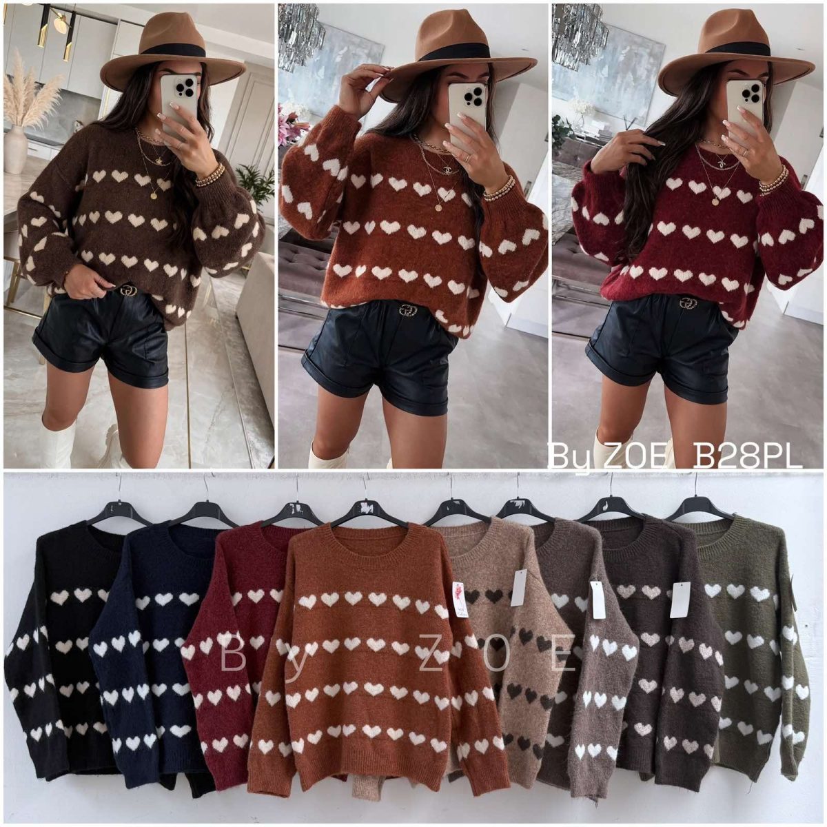 Swetry Damskie Polskie_ size uni_ paczka 6 szt_ mix kolor 9234085