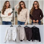 Swetry Damskie Polskie_ size uni_ paczka 8szt_ mix kolor 9234101