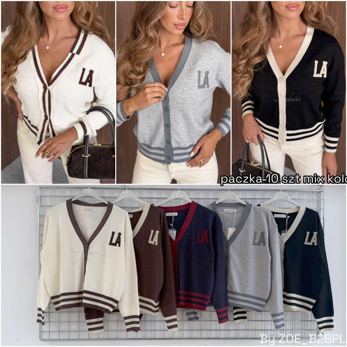 Swetry Damskie Polskie_ size uni_ paczka 10 szt_ mix kolor 3404766
