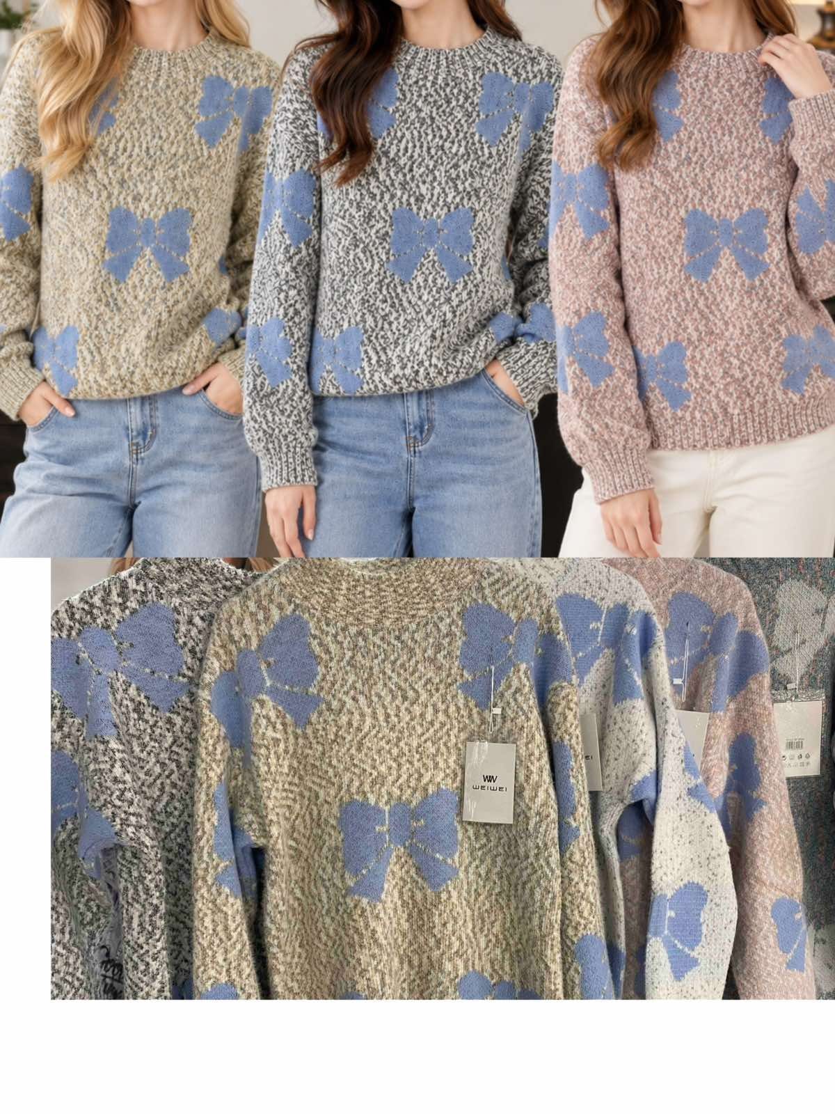 Swetry Damskie_ size uni_ paczka 12szt_ mix kolor 3404790