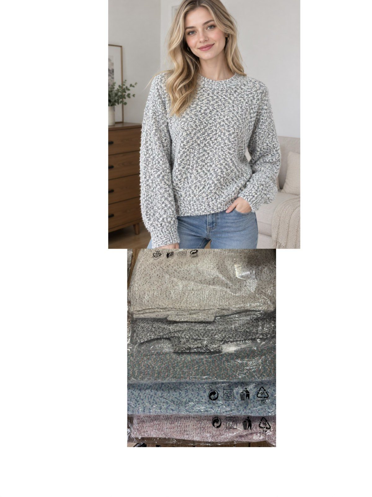 Swetry Damskie_ size uni_ paczka 12szt_ mix kolor 3404794