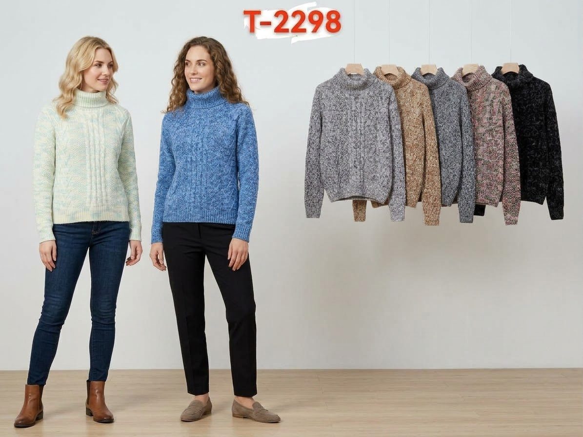 Swetry Damskie_ size uni_ paczka 12szt_ mix kolor 3404802
