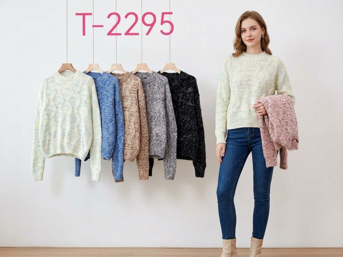 Swetry Damskie_ size uni_ paczka 12szt_ mix kolor 3404805