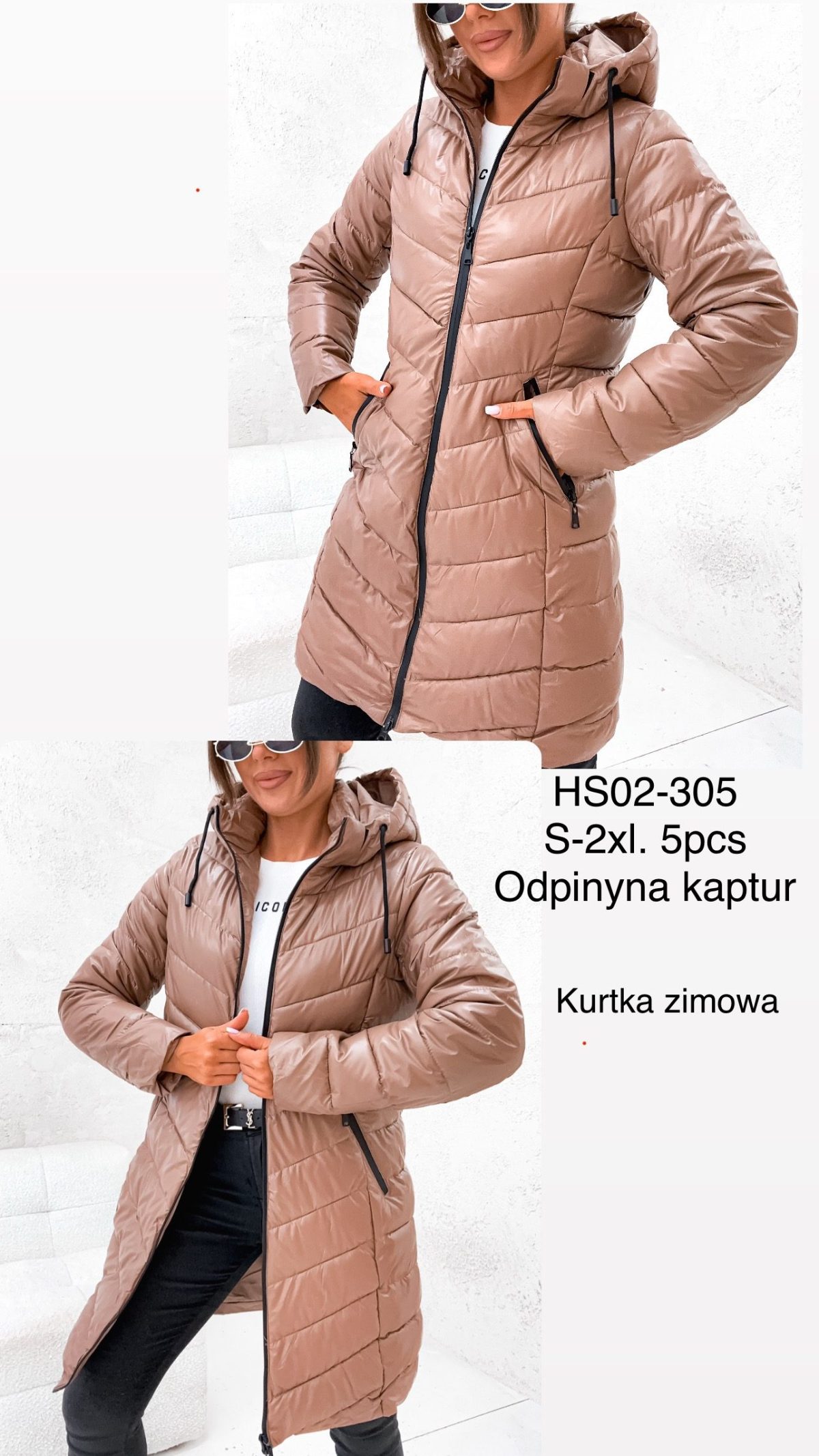 Kurtki Damskie _size s-2xl_ paczka 5szt_1kolor 3405076