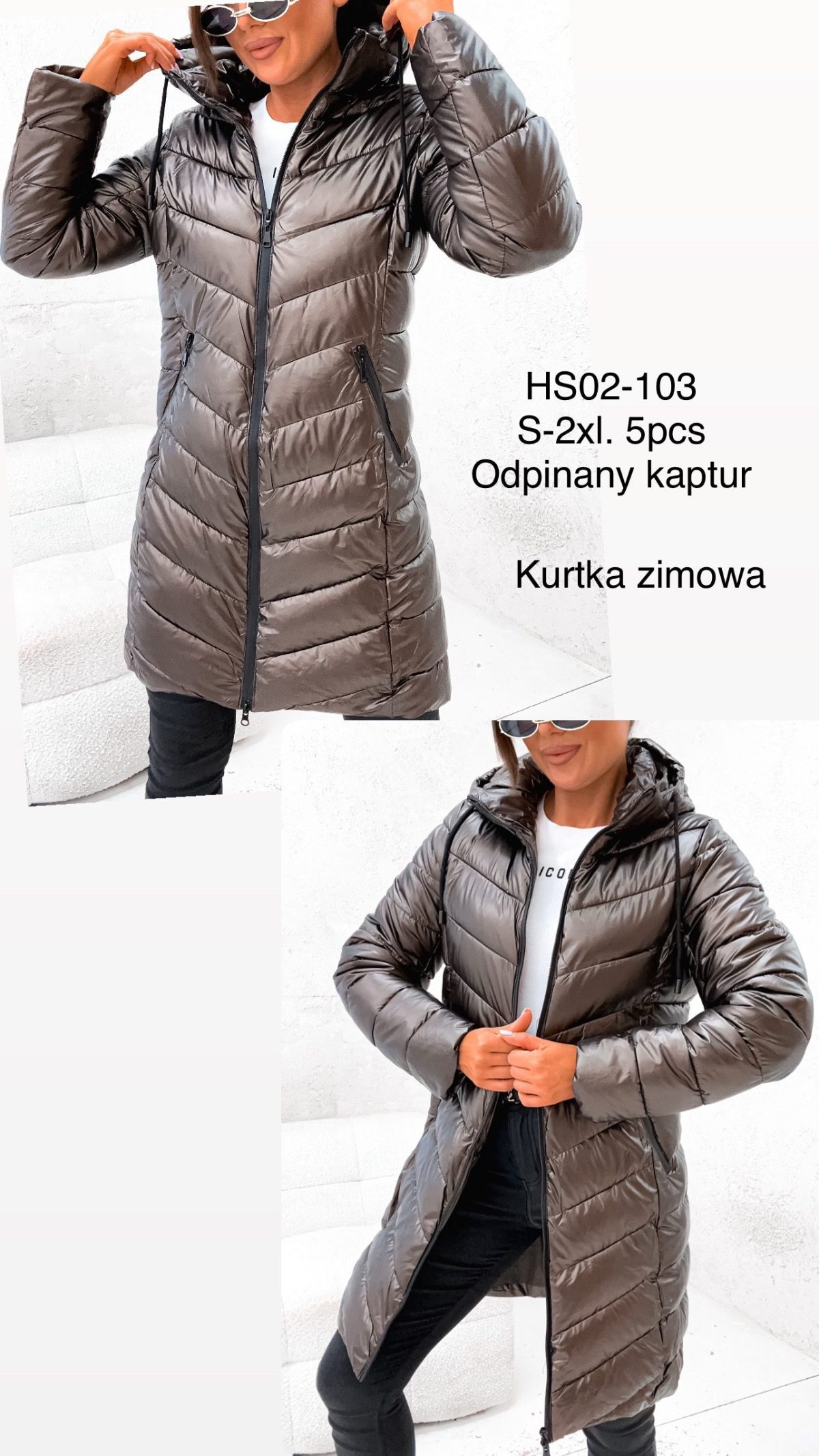 Kurtki Damskie _size s-2xl_ paczka 5szt_1kolor 3405078