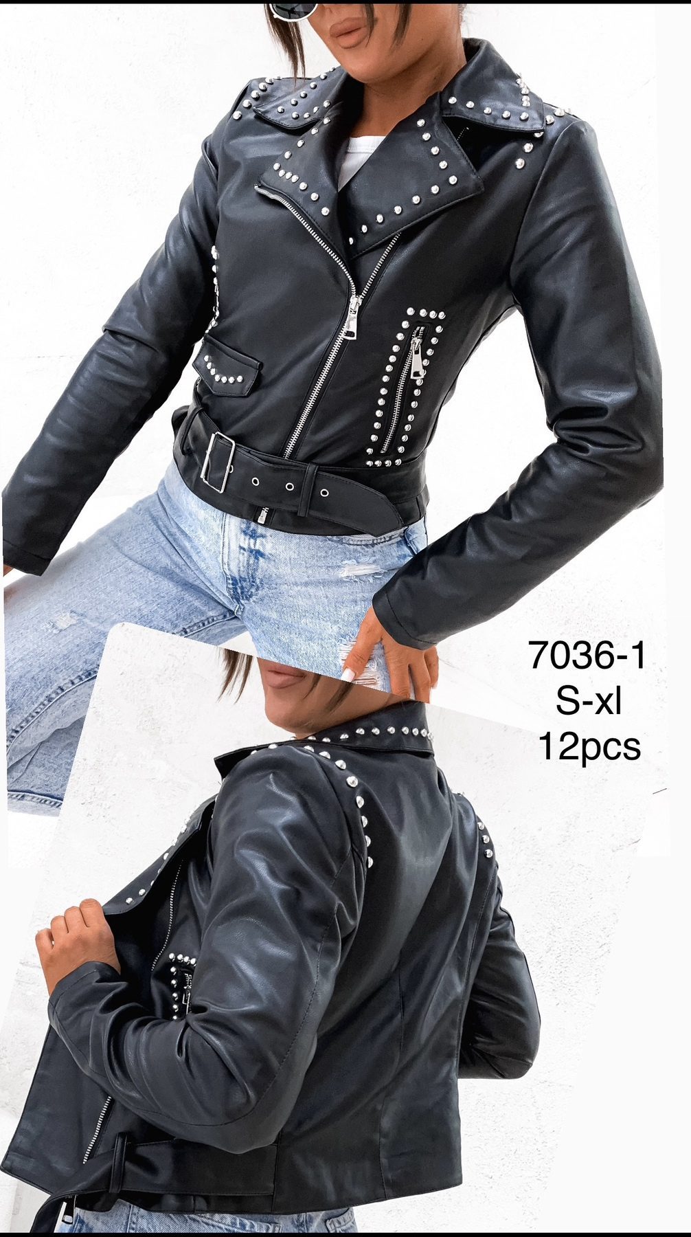 Kurtki skórzane Damskie _size s-xl_ paczka 12szt_1kolor 3405108