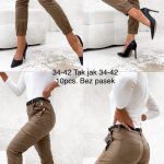 Spodnie skórzane Damskie _size 34-42_ paczka 10szt_[bez pasek] 3405165