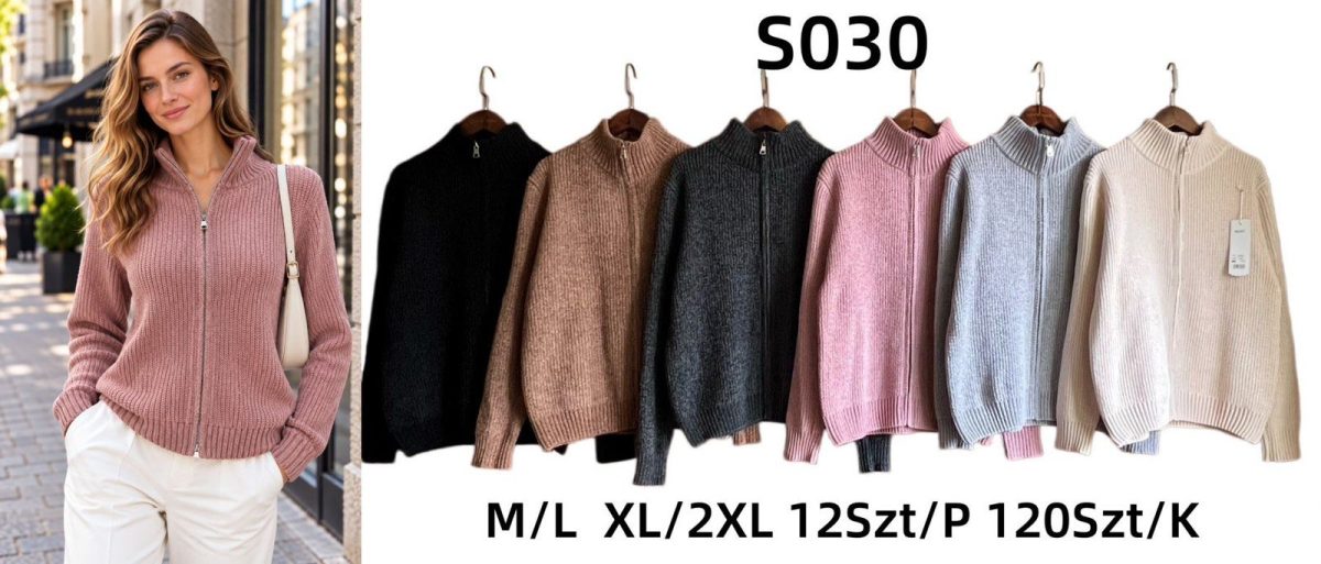 Swetry Damskie_ size m-2xl_ paczka 12szt_ mix kolor 3405254