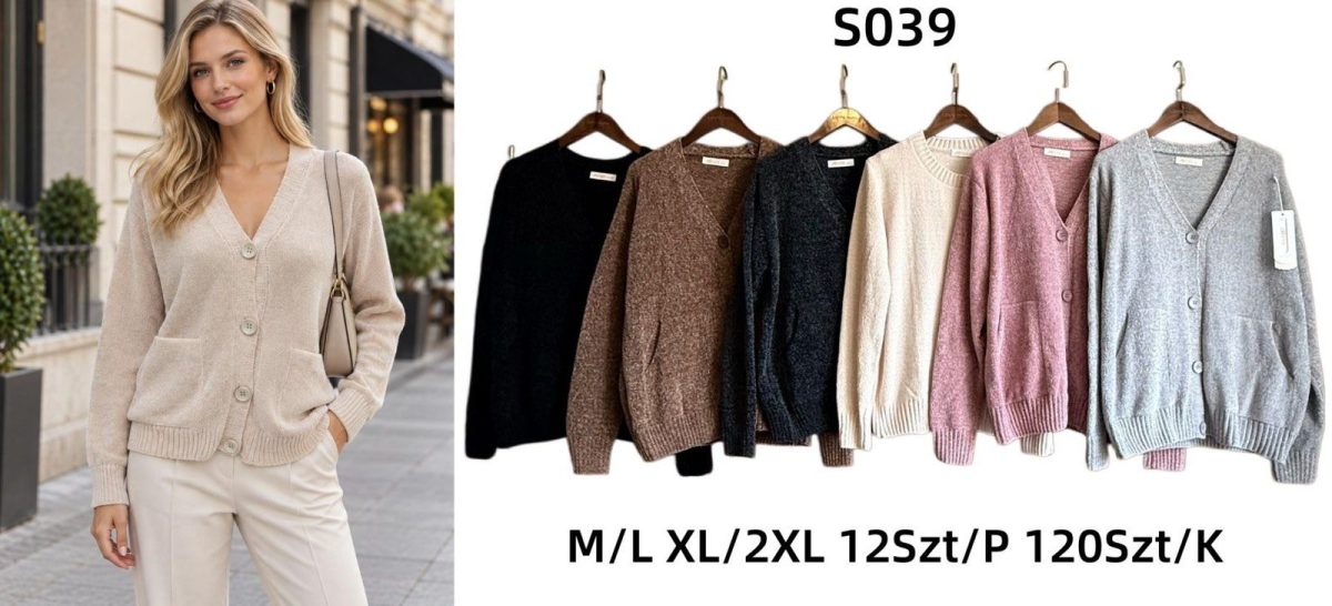 Swetry Damskie_ size m-2xl_ paczka 12szt_ mix kolor 3405262
