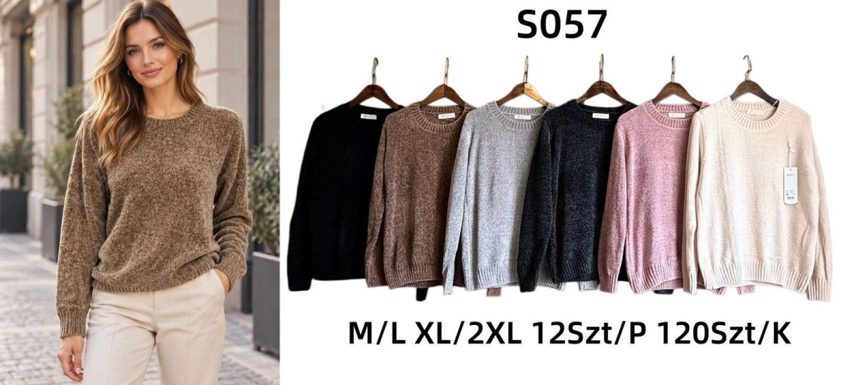 Swetry Damskie_ size m-2xl_ paczka 12szt_ mix kolor 3405268