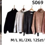 Swetry Damskie_ size m-2xl_ paczka 12szt_ mix kolor 3405276
