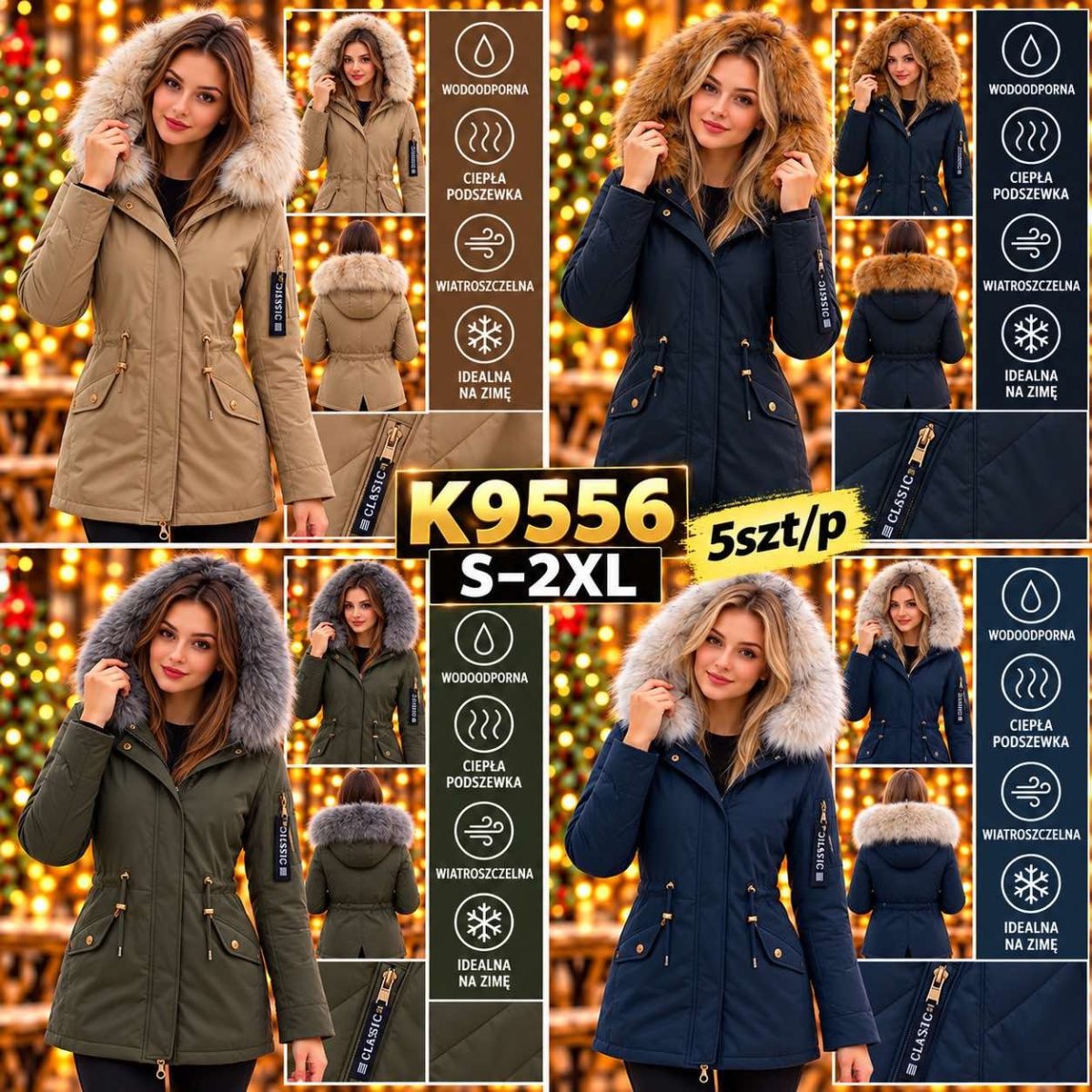 Kurtki Damskie Size s-2xl_ paczka 5szt_1kolor 3405345