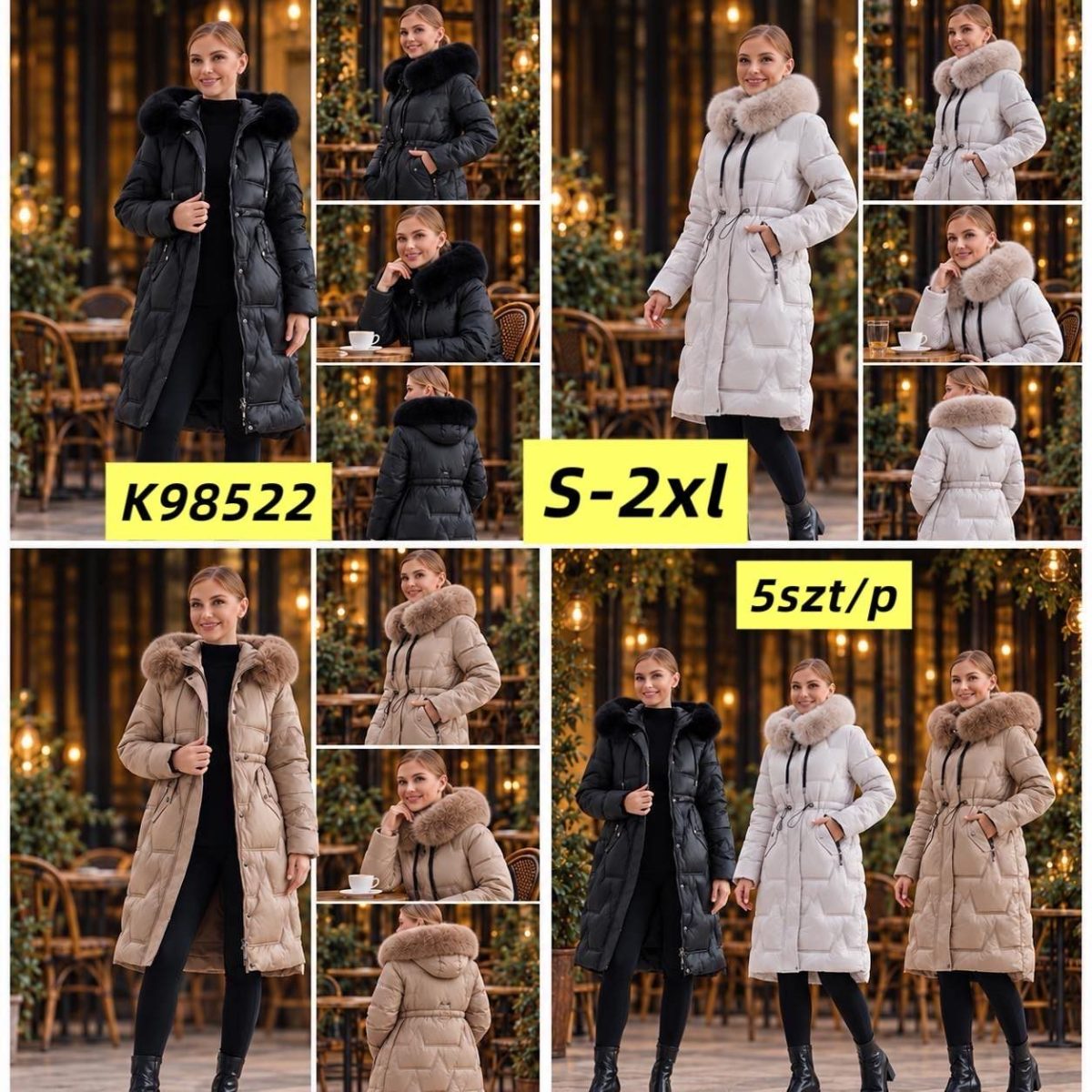 Kurtki Damskie Size s-2xl_ paczka 5szt_1kolor 3405346