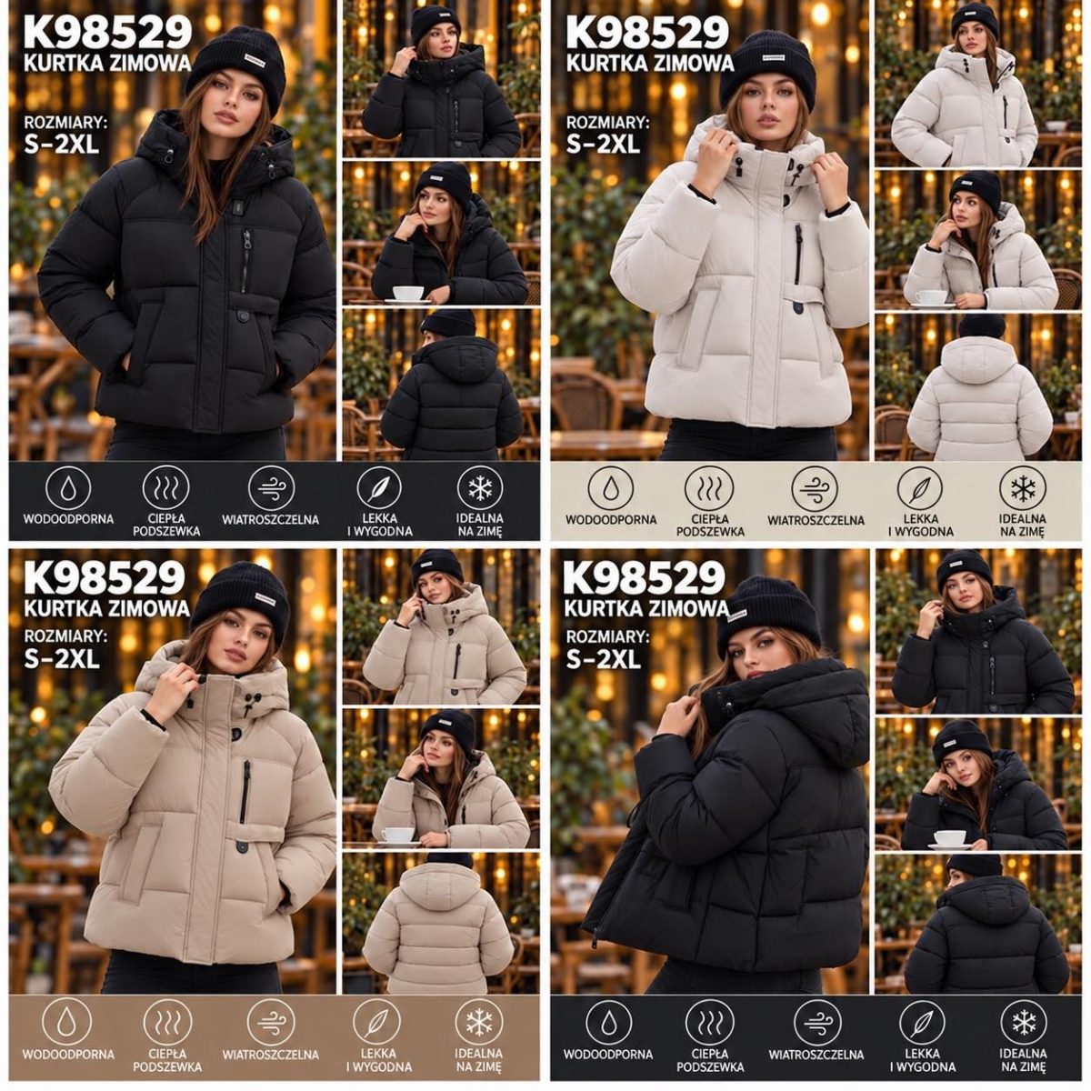 Kurtki Damskie Size s-2xl_ paczka 5szt_1kolor 3405348