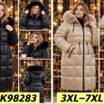 Kurtki Damskie Size 3xl-7xl_ paczka 5szt_1kolor 3405349