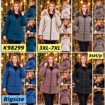 Kurtki Damskie Size 3xl-7xl_ paczka 5szt_1kolor 3405350