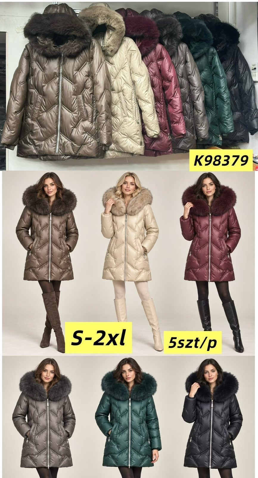 Kurtki Damskie Size s-2xl_ paczka 5szt_1kolor 3405353