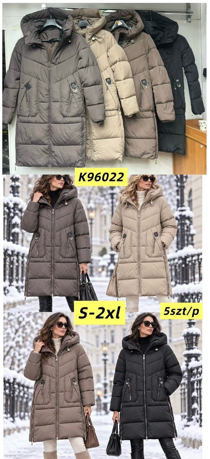 Kurtki Damskie Size s-2xl_ paczka 5szt_1kolor 3405354