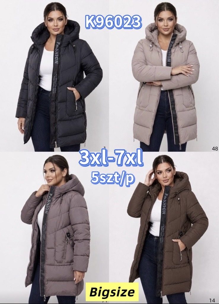 Kurtki Damskie Size 3xl-7xl_ paczka 5szt_1kolor 3405355