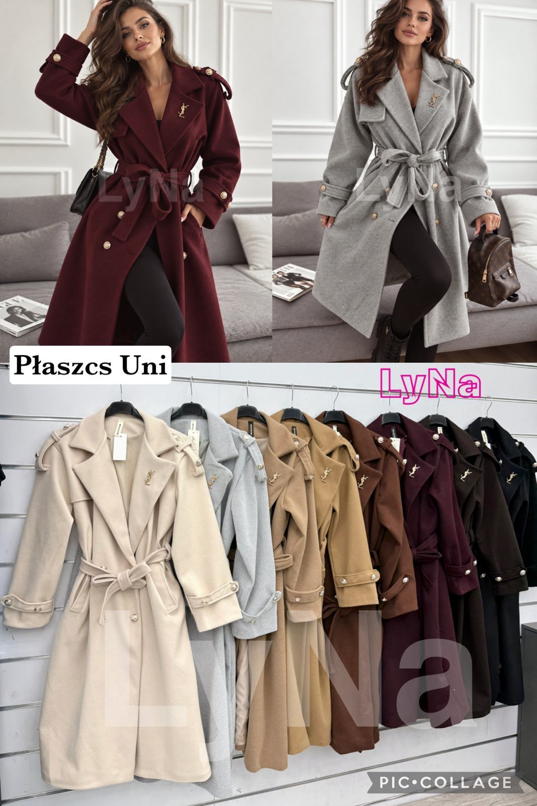 Płaszcz Damskie wloskie_size uni_paczka 6szt_mix kolor 6578612