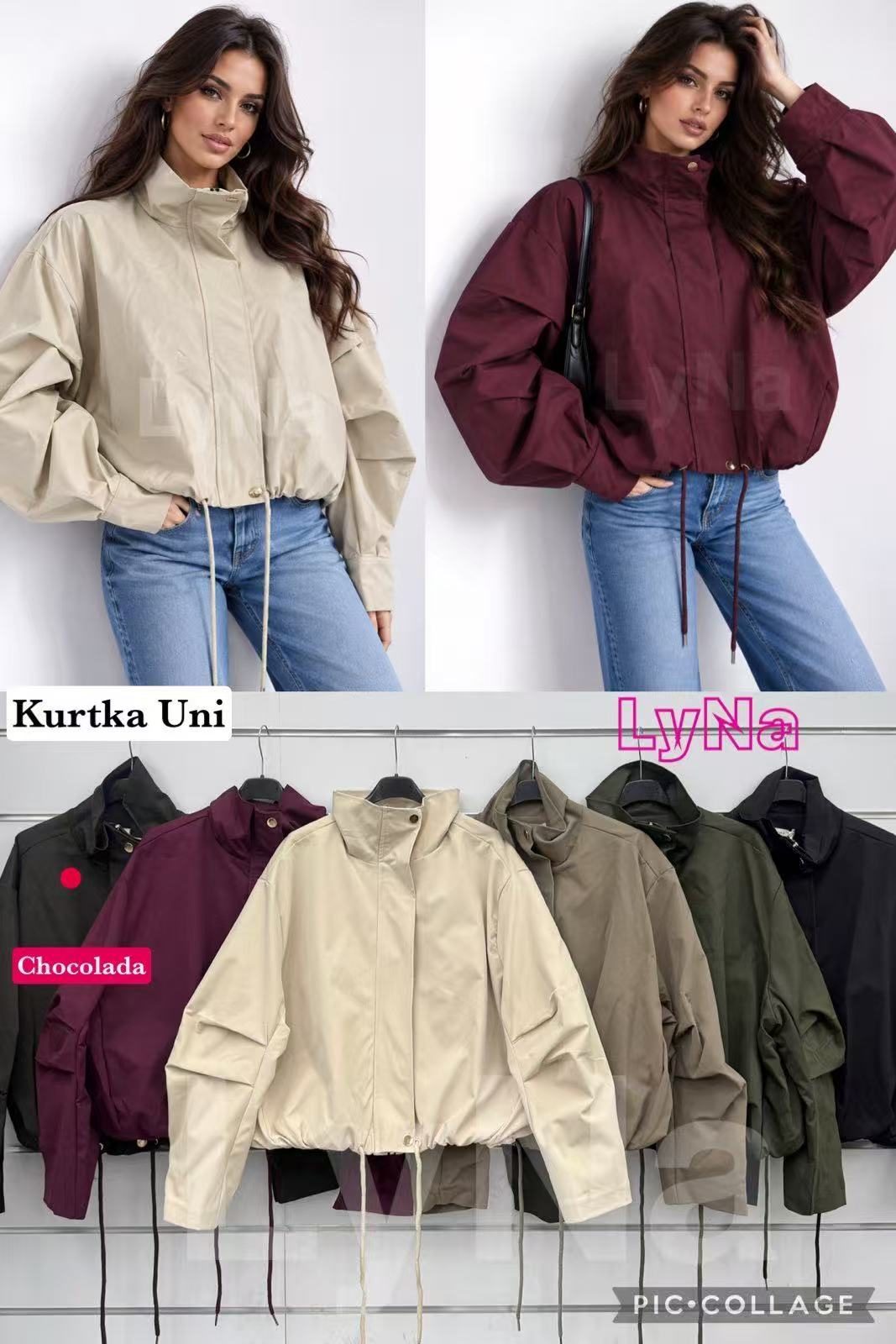Kurtki Damskie wloskie_size uni_paczka 6szt_mix kolor 6578615