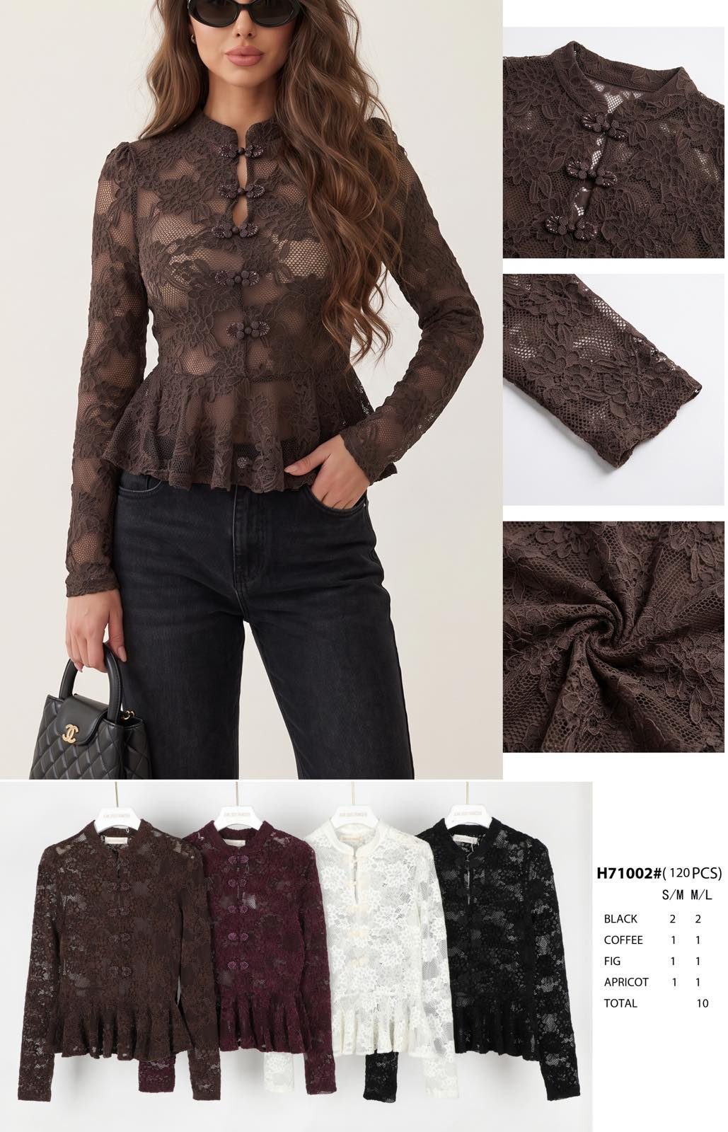Bluzki DAMSKATURECKA_size s-l_paczka 10 szt_mixkolor 6578640
