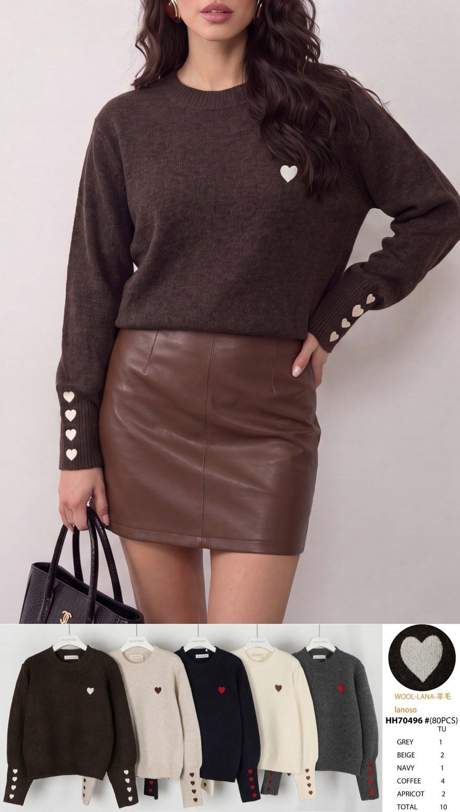 Swetry DAMSKATURECKA_size uni_paczka 10 szt_mixkolor 6578659