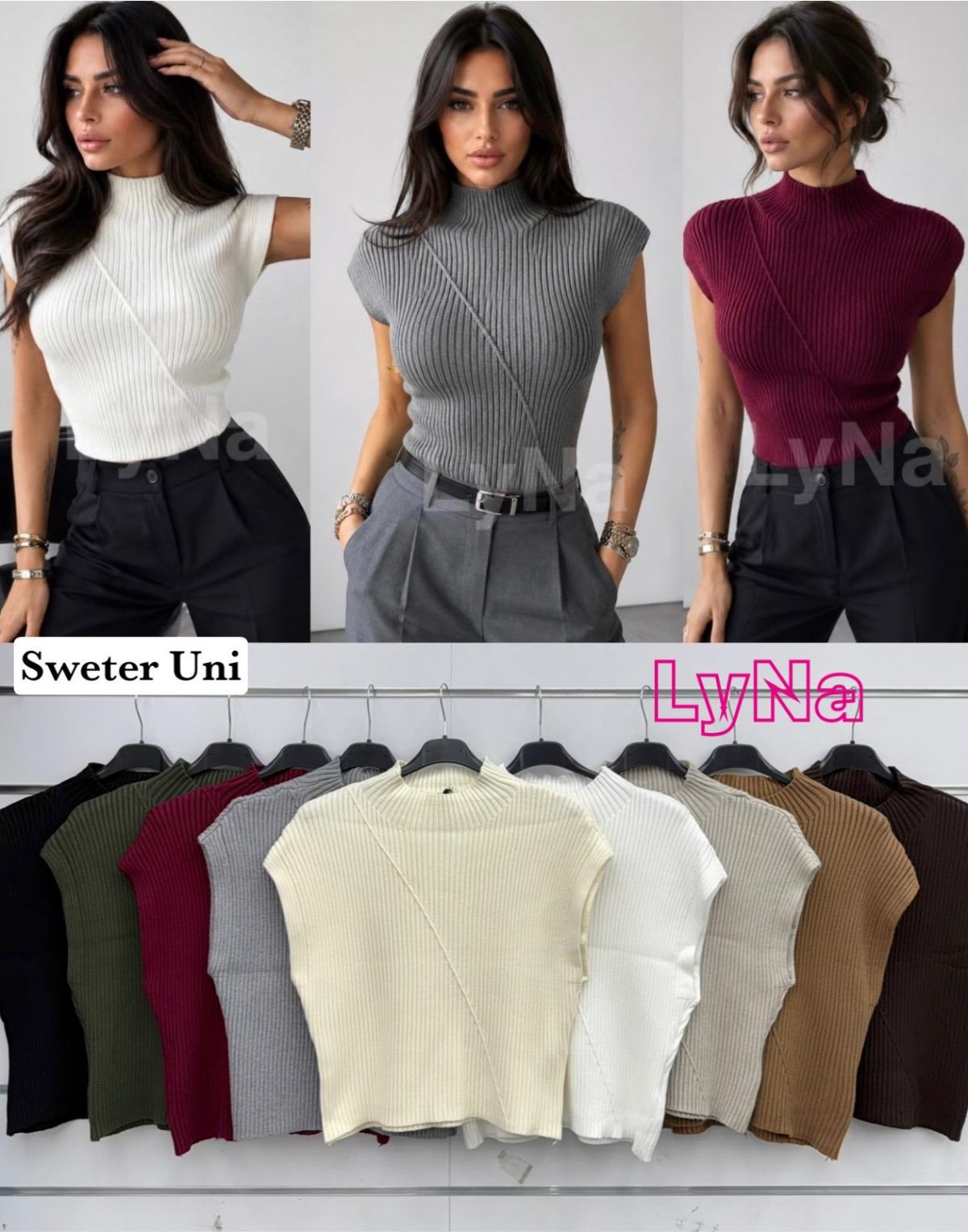 Swetry Damskie wloskie_size uni_paczka 6szt_mix kolor 6578678
