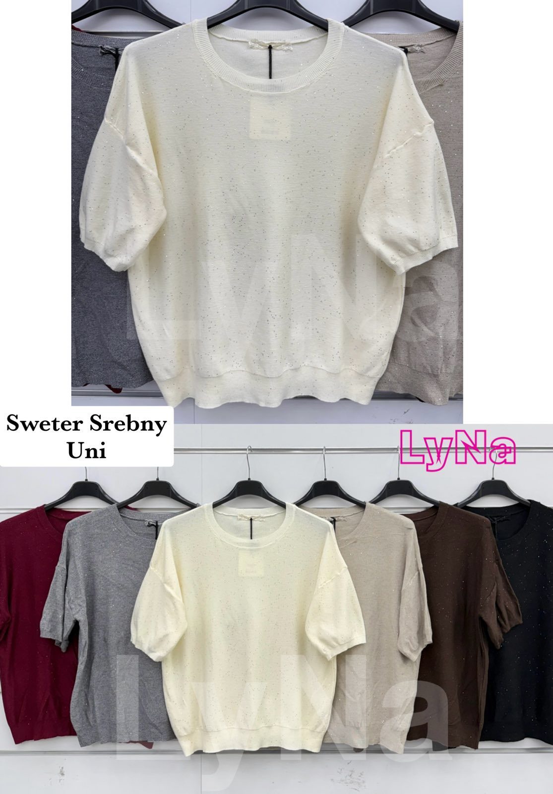 Swetry Damskie wloskie_size uni_paczka 6szt_mix kolor 6578706