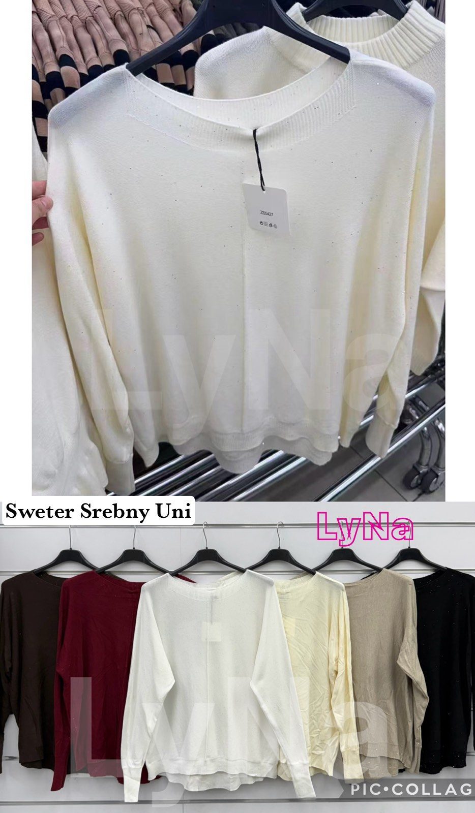 Swetry Damskie wloskie_size uni_paczka 6szt_mix kolor 6578708