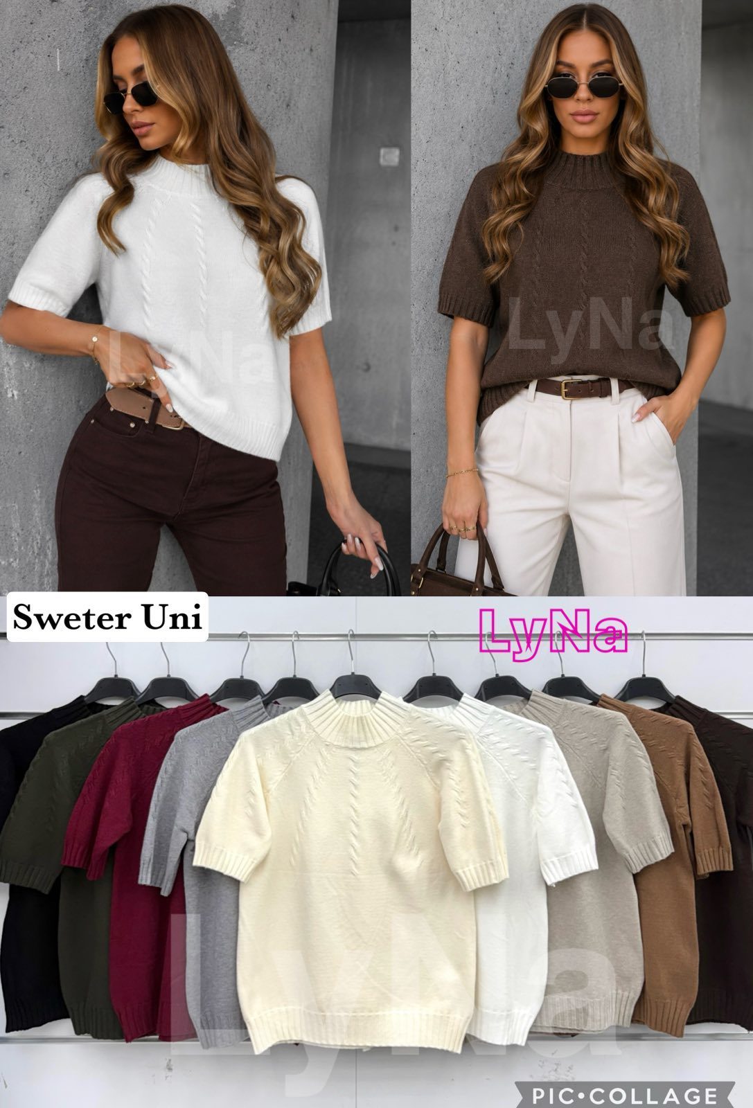 Swetry Damskie wloskie_size uni_paczka 6szt_mix kolor 6578731