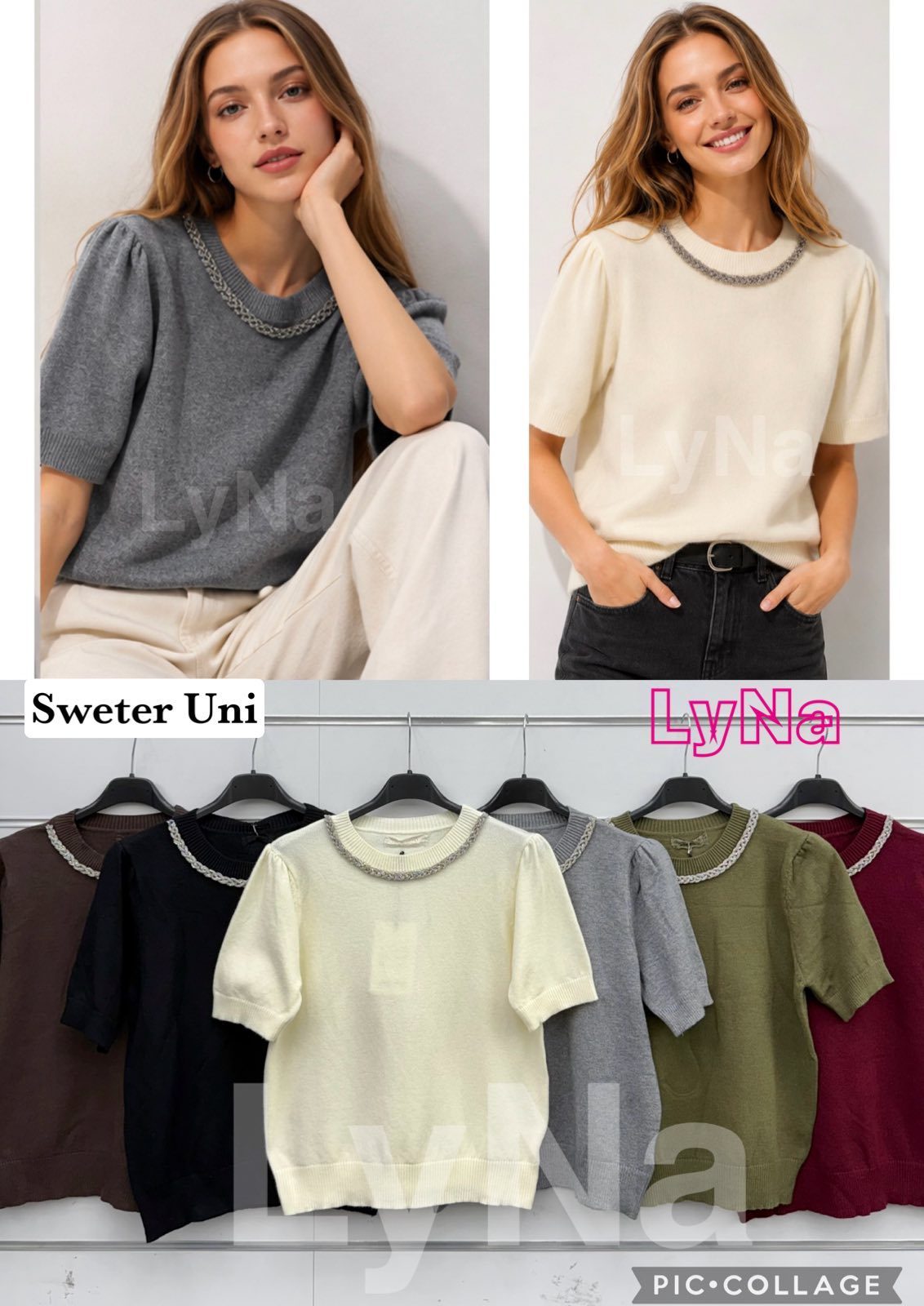 Swetry Damskie wloskie_size uni_paczka 6szt_mix kolor 6578733