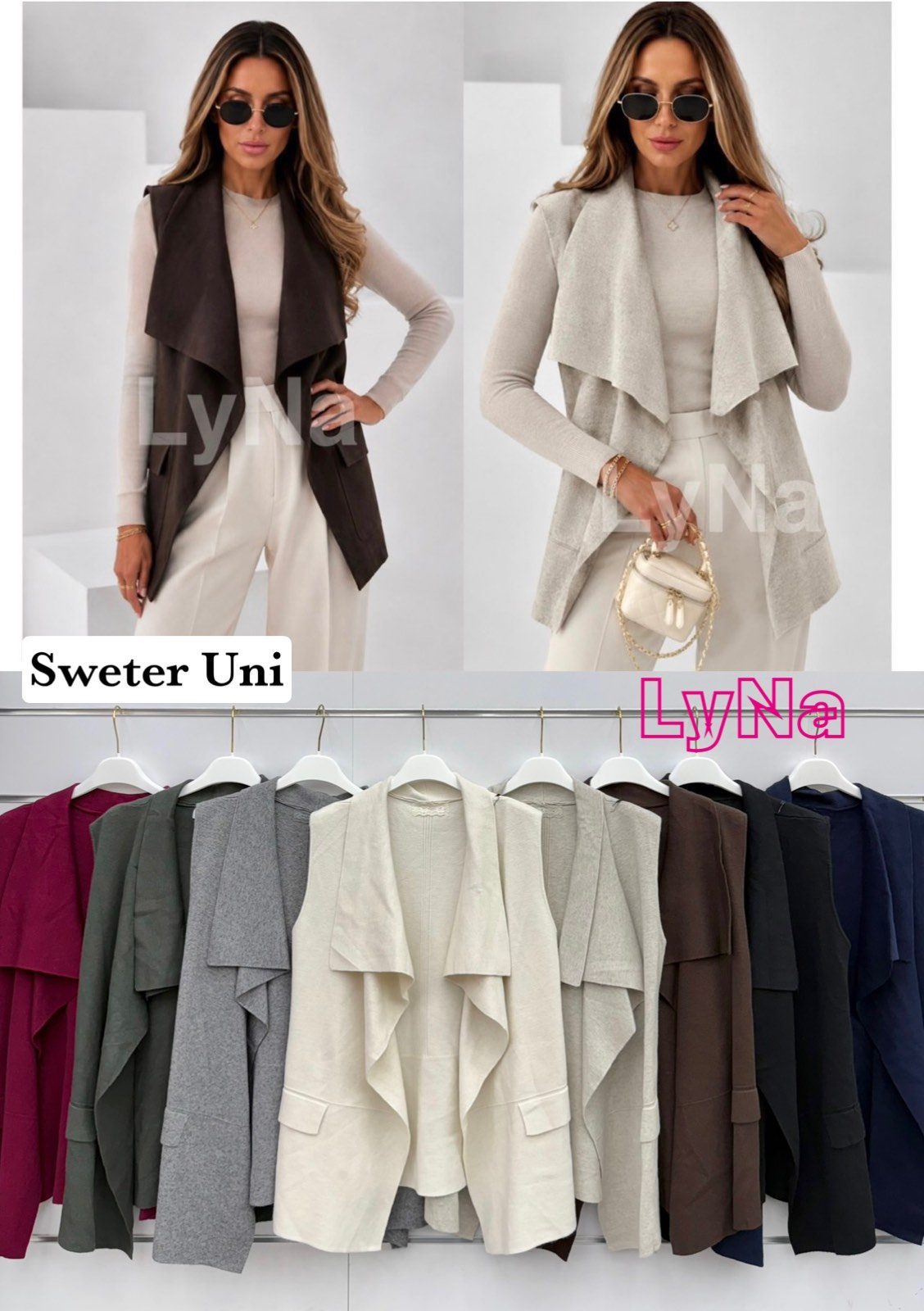 Swetry Damskie wloskie_size uni_paczka 6szt_mix kolor 6578734