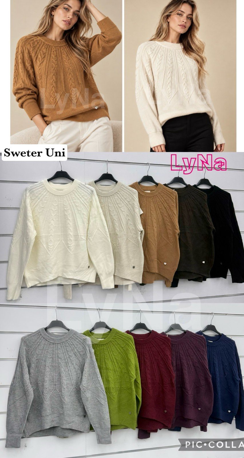 Swetry Damskie wloskie_size uni_paczka 6szt_mix kolor 6578947