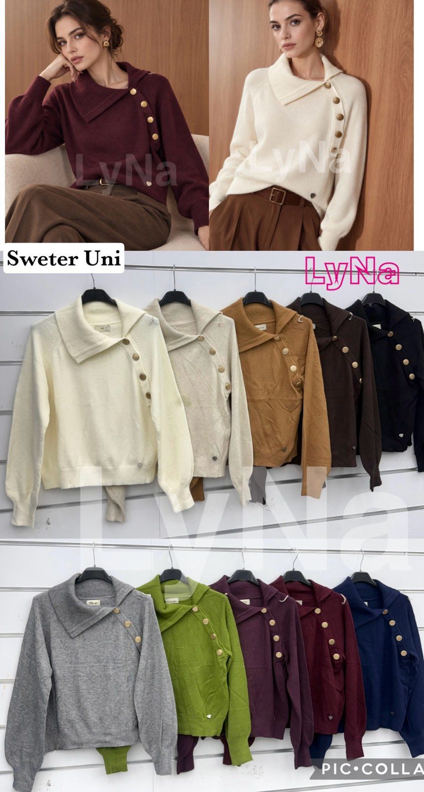 Swetry Damskie wloskie_size uni_paczka 6szt_mix kolor 6578948