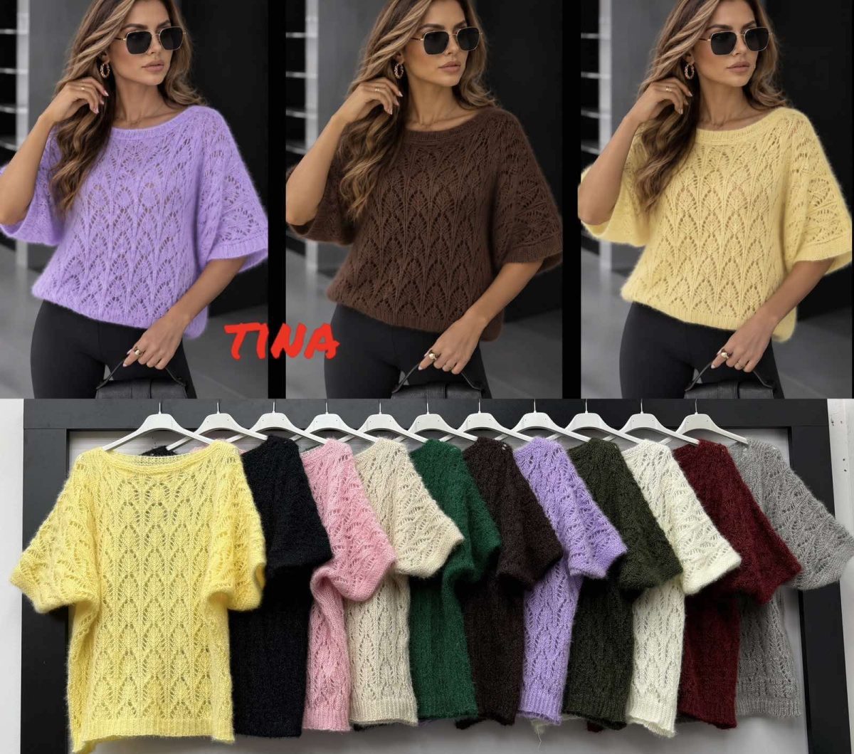 Swetry Damskie wloskie_size uni_paczka 6szt_mix kolor 6579009