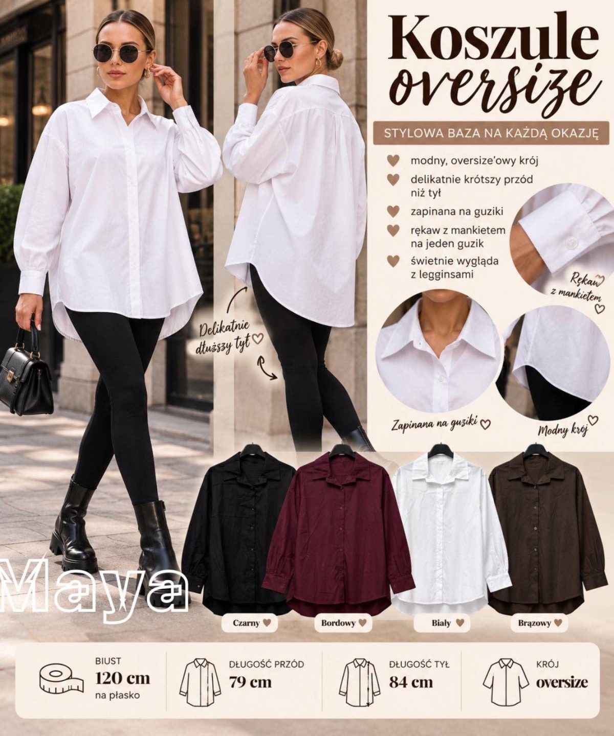 Koszule Damskie wloskie_size uni_paczka 6szt_mix kolor 5429896