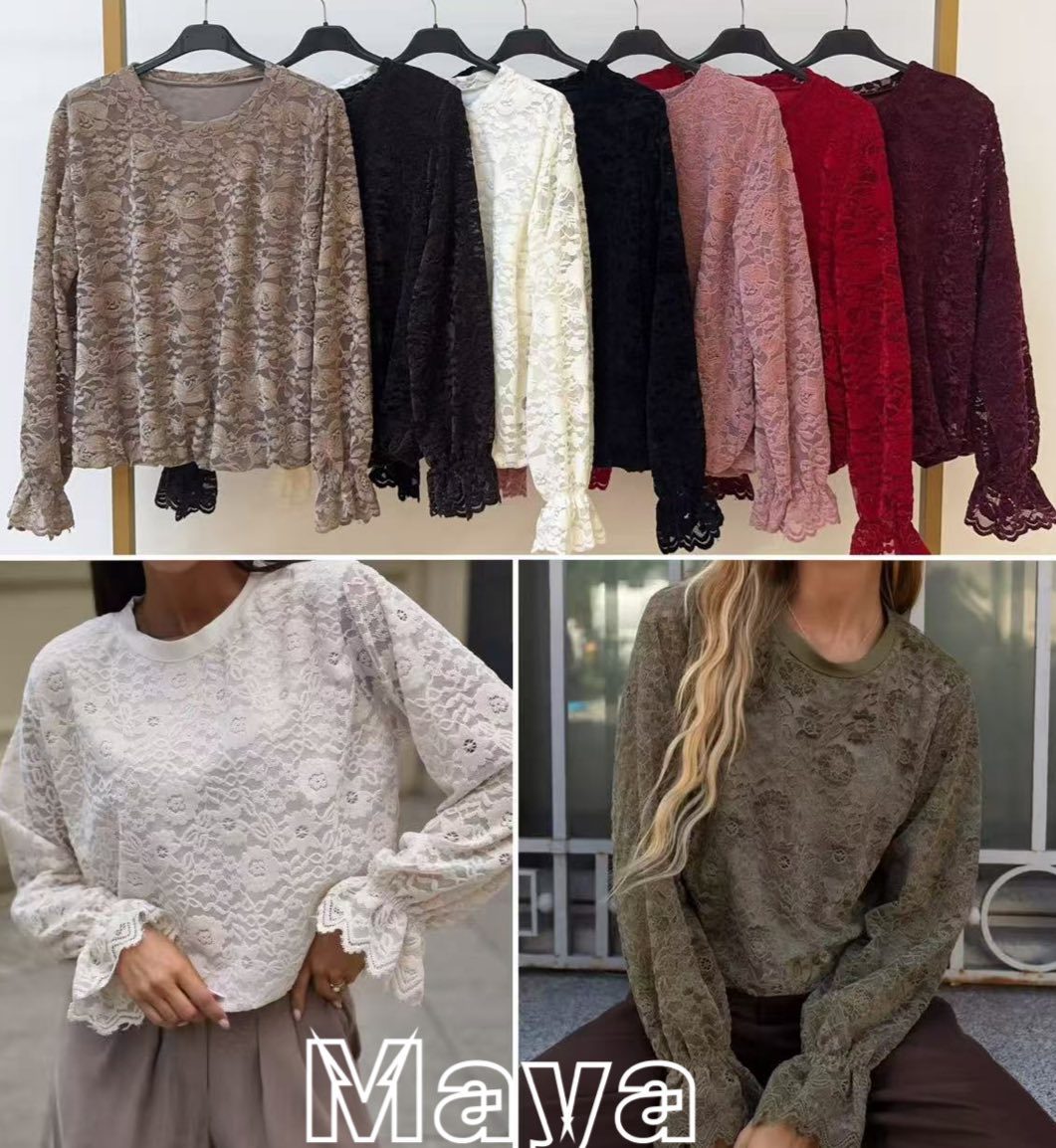 Bluzki Damskie wloskie_size uni_paczka 6szt_mix kolor 5429909