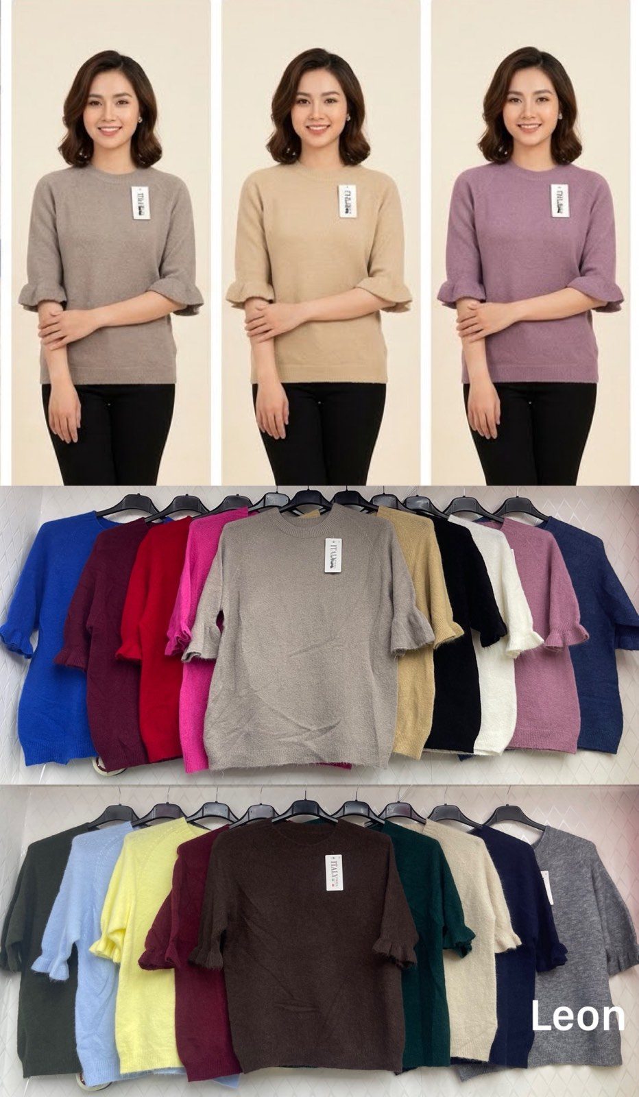 Swetry Damskie wloskie_size uni_paczka 6szt_mix kolor 5429955